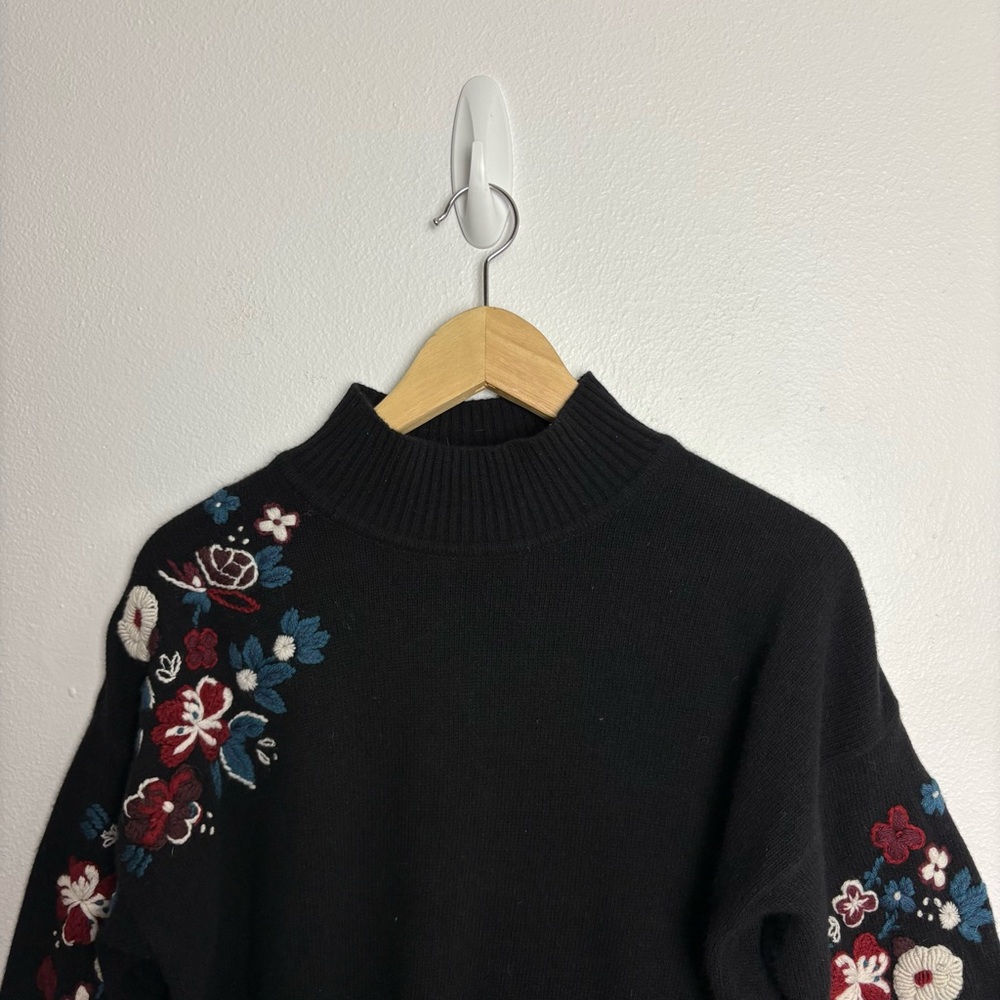 French Connection Tilda‎ Embroidery Mock Neck Sweater Size  Small - Picture 4 of 14